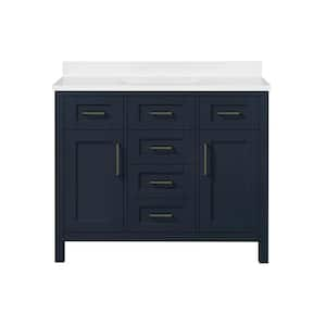 42 Inch Vanities - Blue - Bathroom Vanities With Tops - Bathroom ...