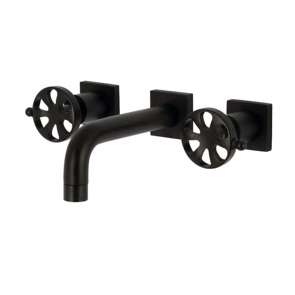 Belknap Double Handle Wall Mount Bathroom Faucet in Matte Black price history on PriceWatchPro