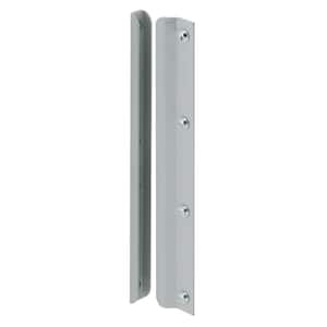 12 in. Gray Painted Steel Constructed Latch Shield, For Swing-In Doors (1-set)