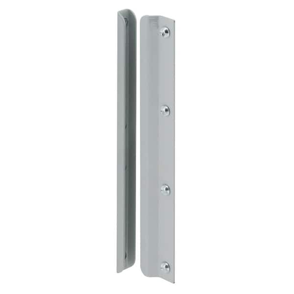 Prime-Line 12 in. Gray Painted Steel Constructed Latch Shield, For Swing-In Doors (1-set)
