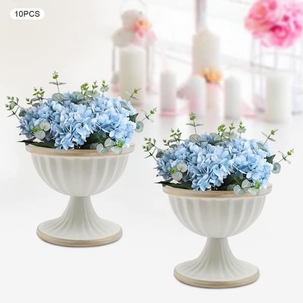 YIYIBYUS 3.7 in. Tall Tabletop Planter Wedding Centerpieces White