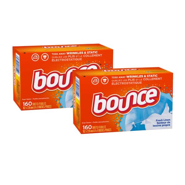 Bounce Fresh Linen Scent Dryer Sheets (160-Count) (2-Pack)