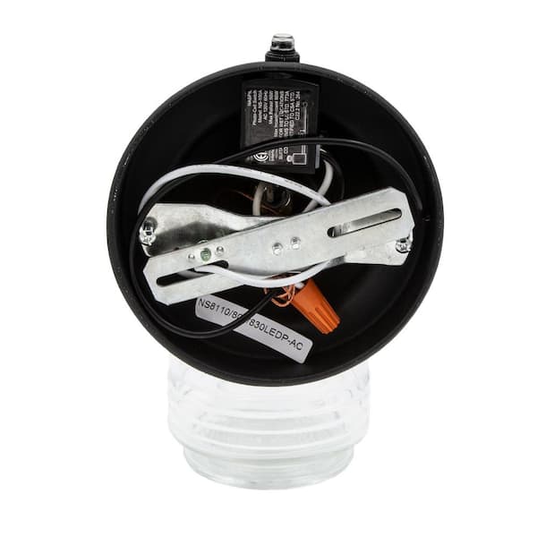 Hampton Bay Matte Black Outdoor Jelly Jar Wall Lantern Sconce – 1-Light Fixture