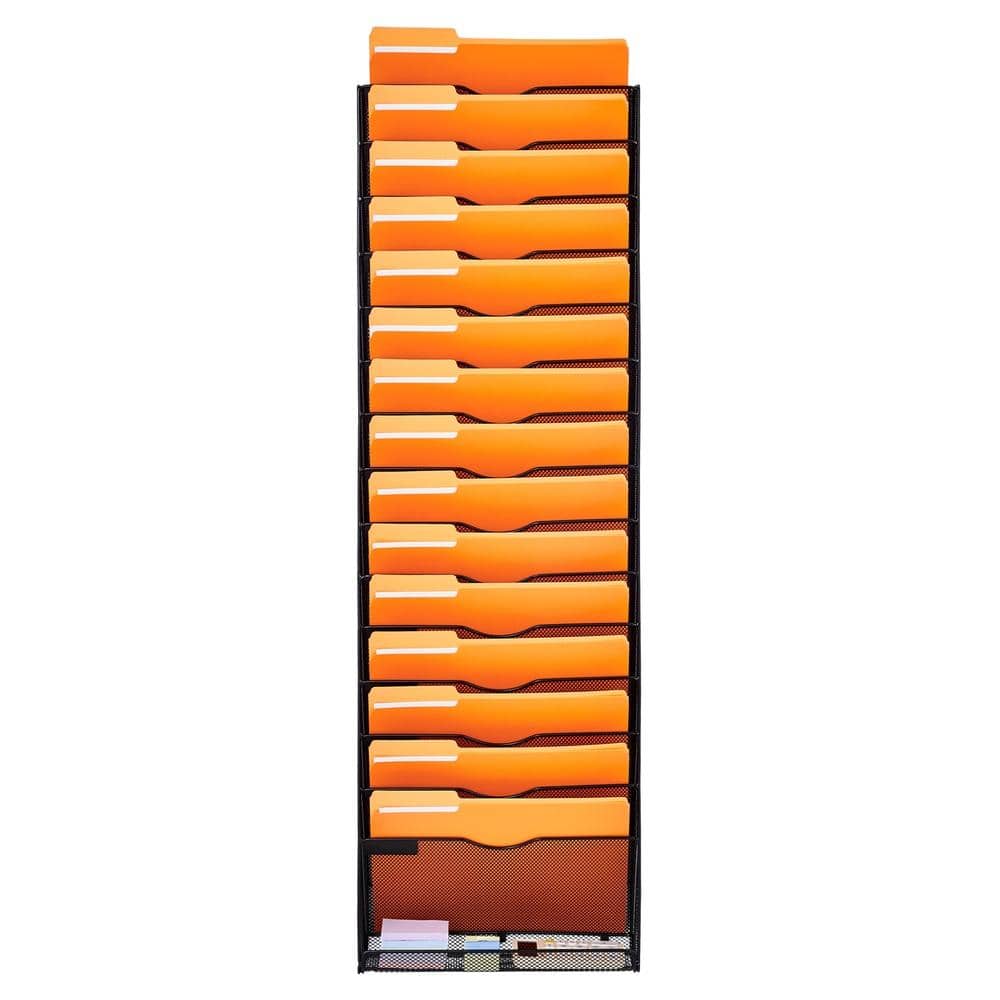 File Wall Rack 16-Pocket Mesh Metal Wall Mount Document Organizer 35.27 lbs. Capacity Nametag Label Office School price history on PriceWatchPro