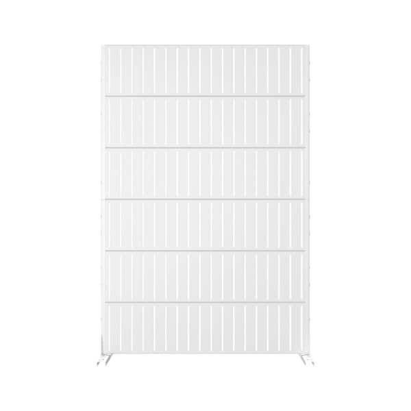 Dovelina 72 in. H x 47 in. W Metal Wall Sculptures Outdoor Privacy Screens Garden Fence in White