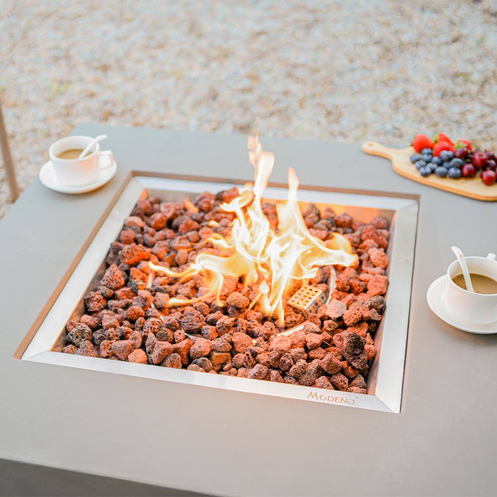 Gray 37" Free-Standing Gas Fire Pit Table