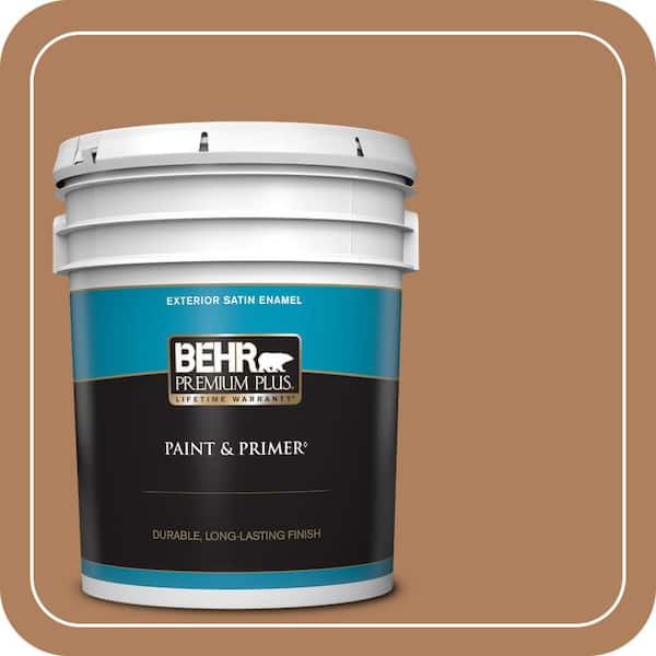 BEHR PREMIUM PLUS 5 gal. #T14-12 Coronation Satin Enamel Exterior Paint & Primer