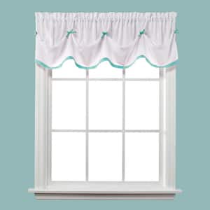 Kayla 13. in. L Polyester Valance in Turquoise