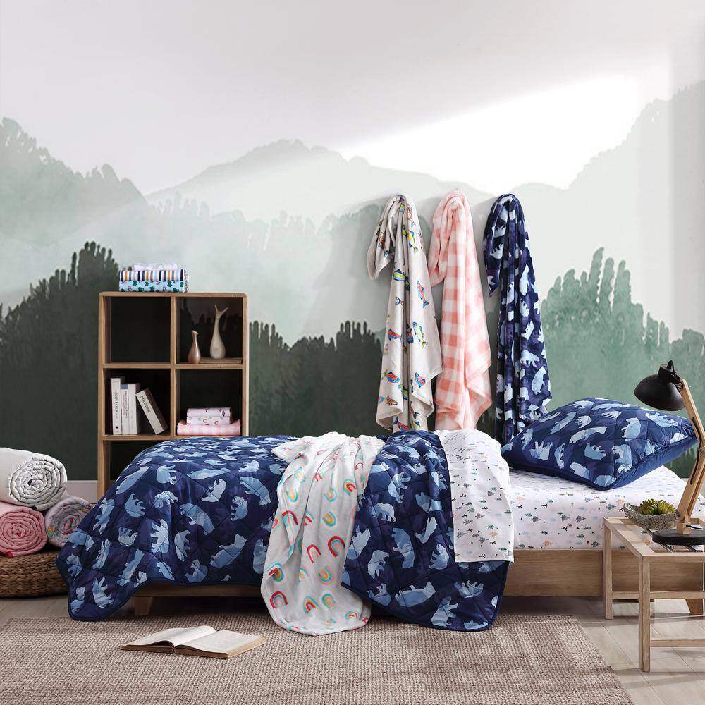 Little Rider Blue Twin Microfiber Kids Sheet Set