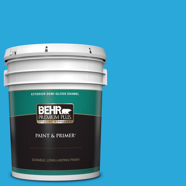 BEHR PREMIUM PLUS 5 gal. #MQ4-56 El Capitan Semi-Gloss Enamel Exterior Paint & Primer