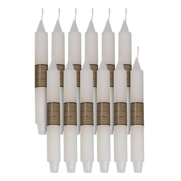 Vance Kitira 10" White Timber Trunk Taper - Set of 12