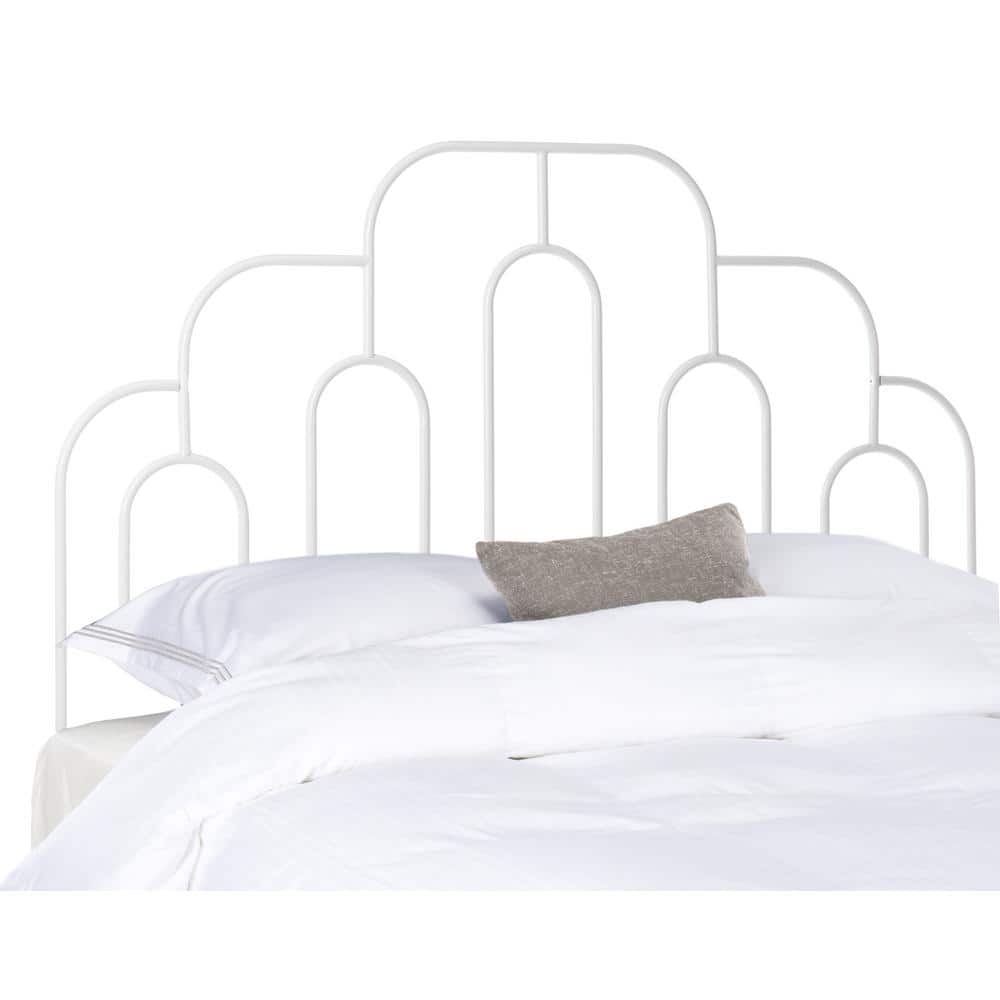 Safavieh Paloma Metal Retro White Full Headboard Hbd6201b F The Home Depot