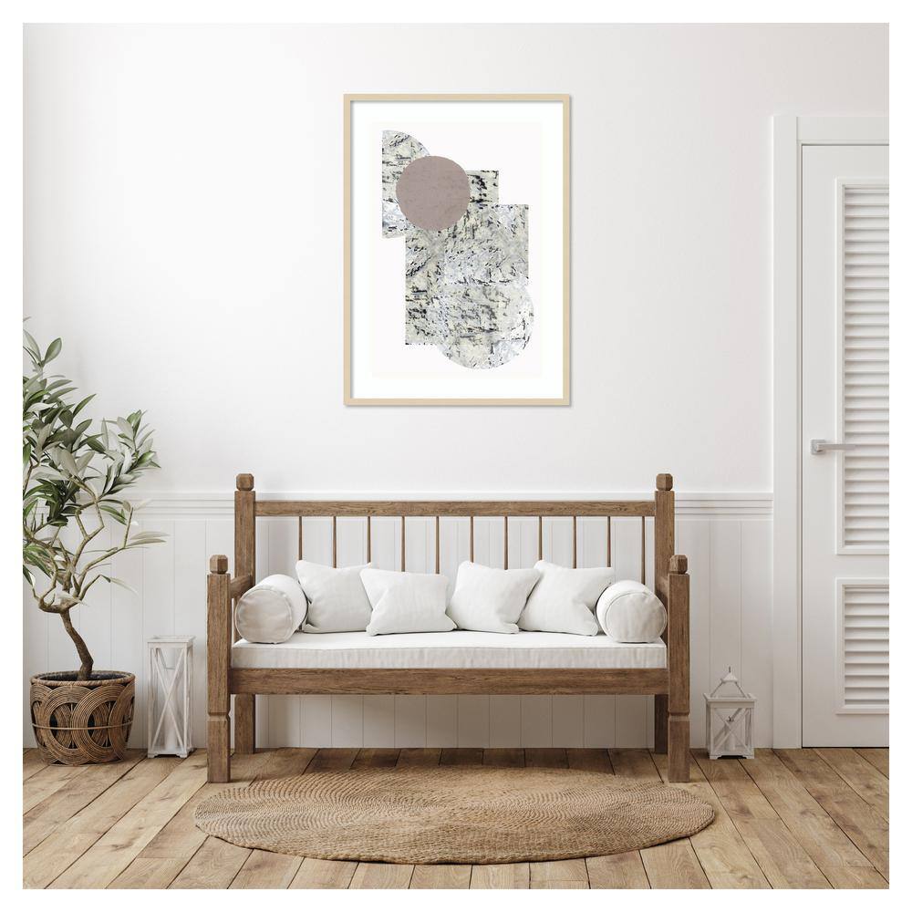 Direction II Svelte Natural Framed Abstract Wall Art Print