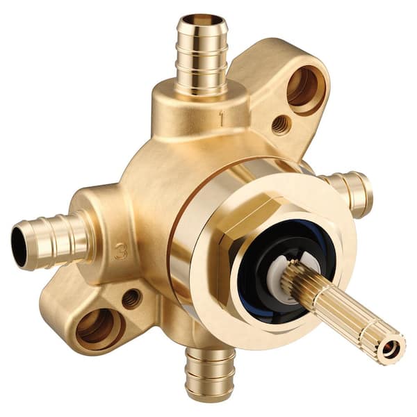 MOEN M-CORE 1/2 in. 3 or 6 Function Transfer Valve with Crimp Ring PEX Connections