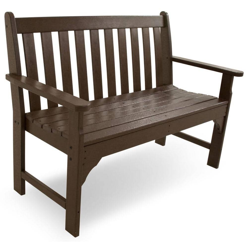 Mahogany 48" Recycled Plastic Outdoor Patio Bench