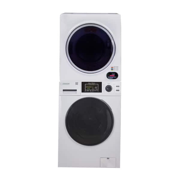 Equator 110V 1.62 cu.ft. Washer w/Pet Cycle & 120V 3.5 cu.ft. Vented Digital Sensor Dryer stackable Washer Dryer Combo in White