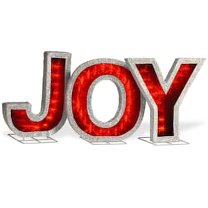 18.5 in. JOY Sign with LED Lights