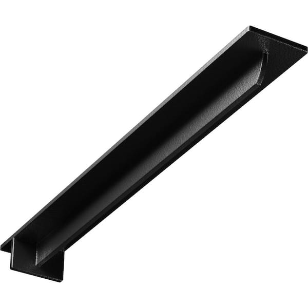 Ekena Millwork 3 in. x 2 in. x 24 in. Steel Hammered Silver Heaton Bracket