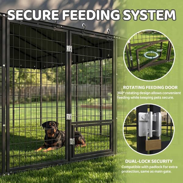 Sweecci 10 ft. x 10 ft. Large Dog Kennel Outdoor Dog Enclosure