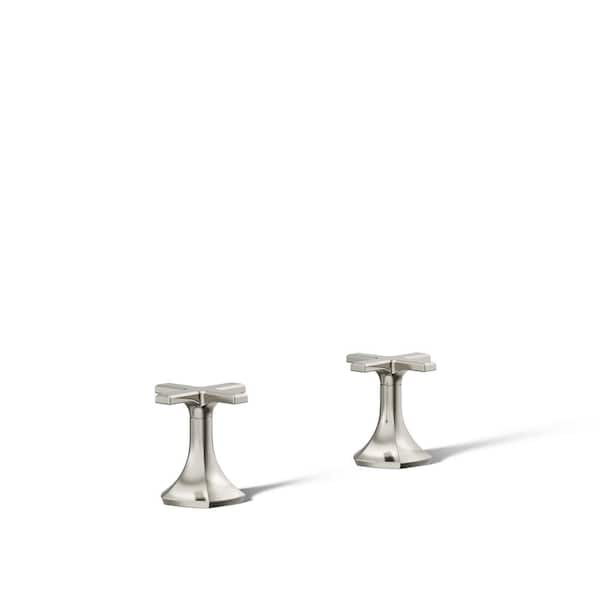 KOHLER Occasion Cross Bathroom Sink Faucet Handles in Vibrant Polished Nickel