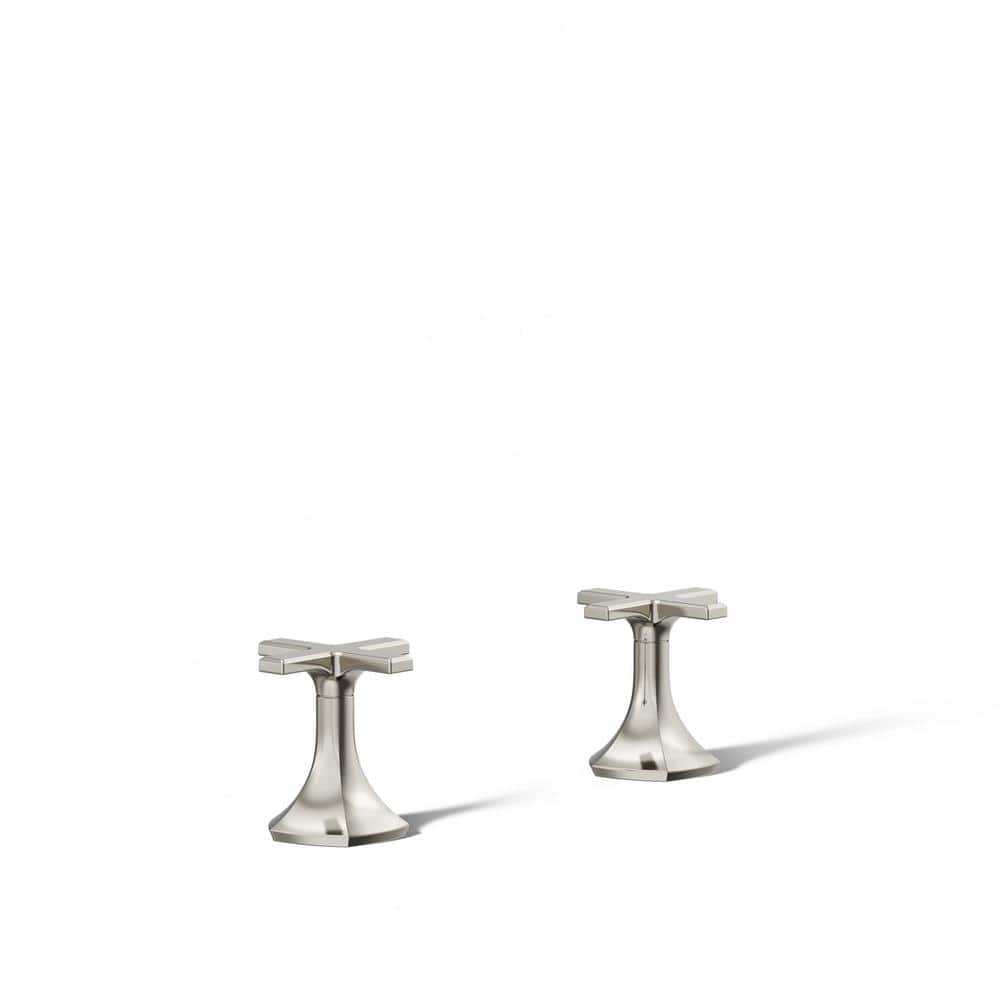 Occasion Cross Bathroom Sink Faucet Handles in Vibrant Polished Nickel price history on PriceWatchPro