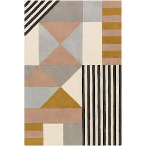 Obi Rose/Mustard Geometric 6 ft. x 9 ft. Indoor Area Rug