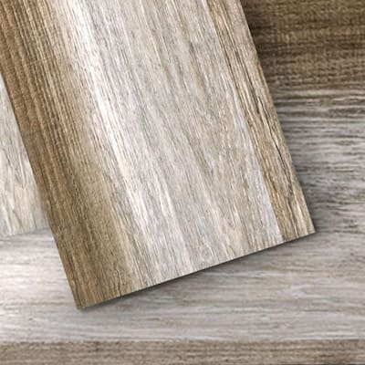 Wood Look 4 MIL x 6 in. W x 36 in. L Peel and Stick Water Resistant Luxury  Vinyl Plank Flooring (36 sqft/case)
