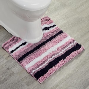 Griffie Collection 20 in. x 20 in. Purple Polyester Contour Bath Rug