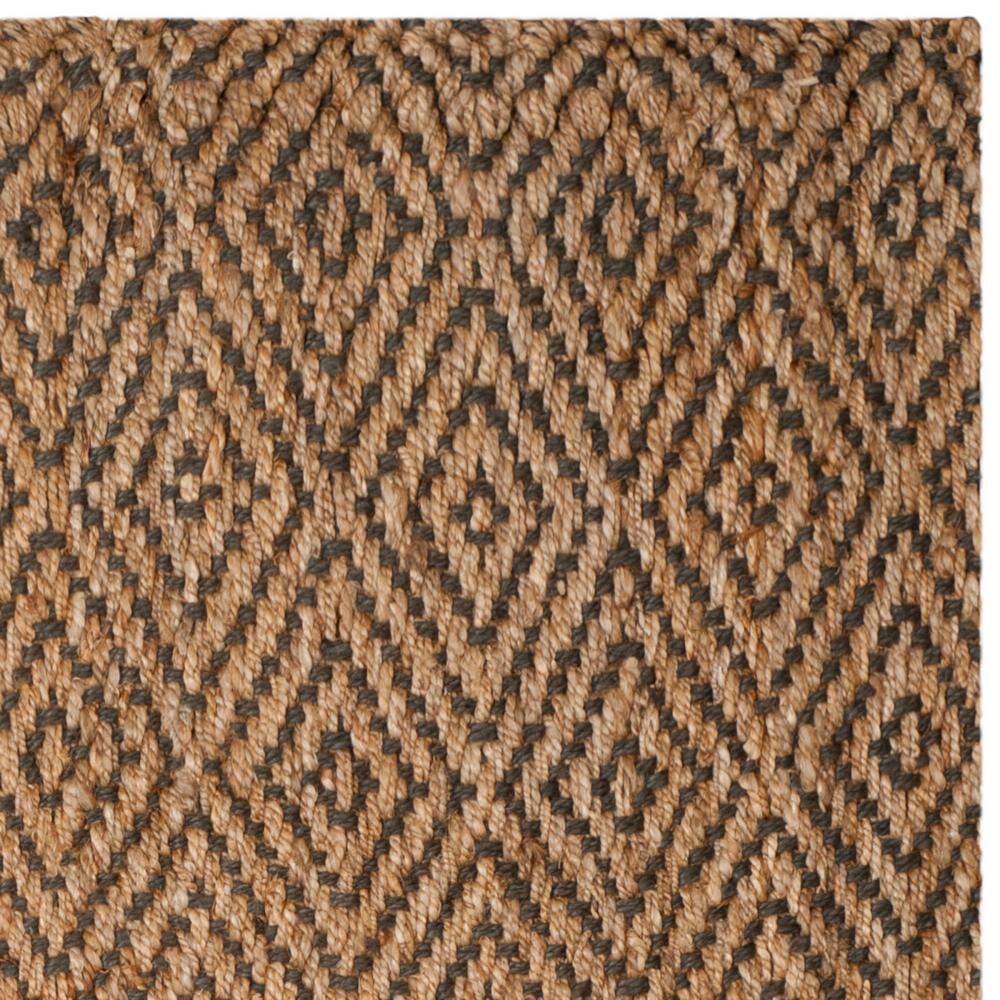 Handmade Beige Geometric Jute Square Area Rug