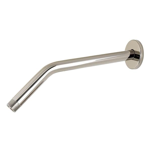 12 in. Shower Arm with Flange in Polished Nickel