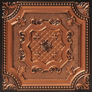 My Beautiful Damaris Antique Copper 2 ft. x 2 ft. PVC Faux Tin Glue Up or Lay In Ceiling Tile (200 sq. ft./case)