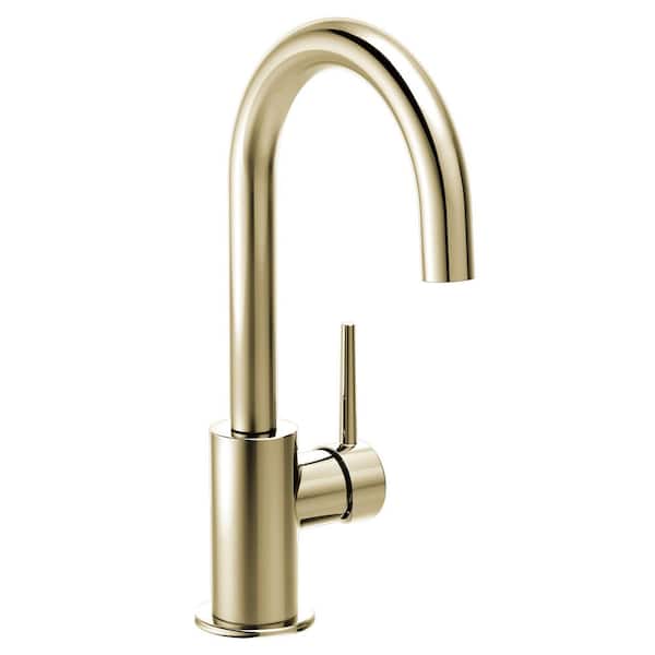 Contemporary Single Handle Bar Faucet in Polished Nickel