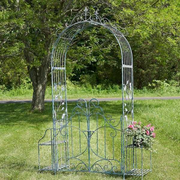 Zaer Ltd. International 97.63 in. x 64.2 in. Metal Garden Arbor