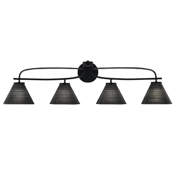 Unbranded Olympia 39 in. 4-Light Matte Black Vanity Light