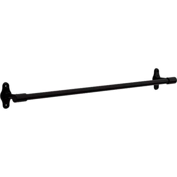 Calloway 18 in. Wall Mounted Towel Bar with 6 in. Extender Bath Hardware Accessory in Matte Black