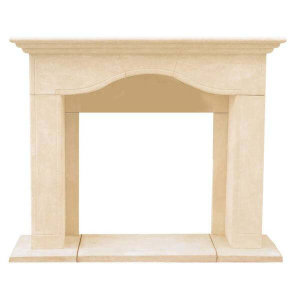 Historic Mantels Chateau Series Marissa 52 in. x 62 in. Cast Stone Mantel