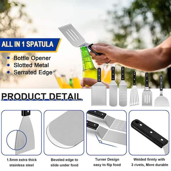 Dyiom Professional Black and ABS Plastic Handle 16-Peace Stainless Steel  Outdoor Kitchen Accessories Kit B092ZKK382 - The Home Depot