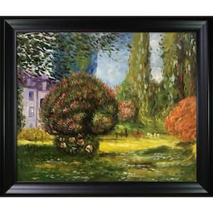 Il Parco Monceau, 1876 by Claude Monet Black Matte Framed Nature Oil Painting Art Print 25 in. x 29 in.