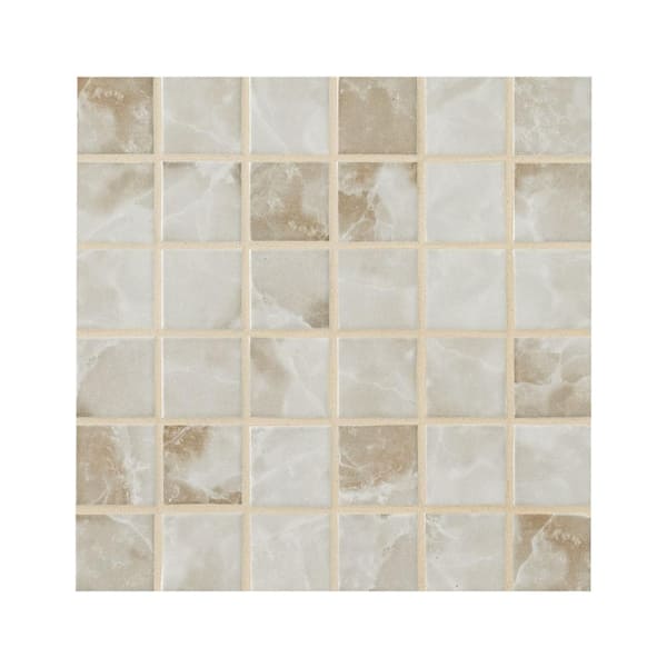 Terra Onyx 2 in. Square 12 in. x 12 in. x 0.24 in. Matte Porcelain Mesh-Mounted Mosaic Tile (1 sq. ft./Each)