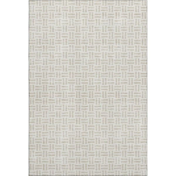 Addison Rugs Mayfield Premium Machine Washable Abstract AMF978 Ivory 2 ft. 6 in. x 3 ft. 10 in. Area Rug