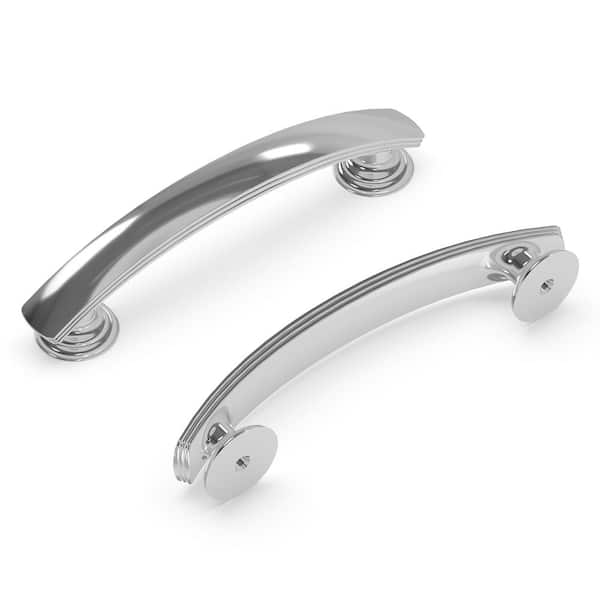 HICKORY HARDWARE American Diner 3-3/4 in. Modern Arch Cabinet Pull Chrome Handle for Kitchen, Bathroom, and Furniture (10 Pack)