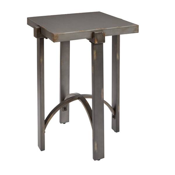 Silverwood Furniture Reimagined Lewis Bronze Square Metal Top End Table