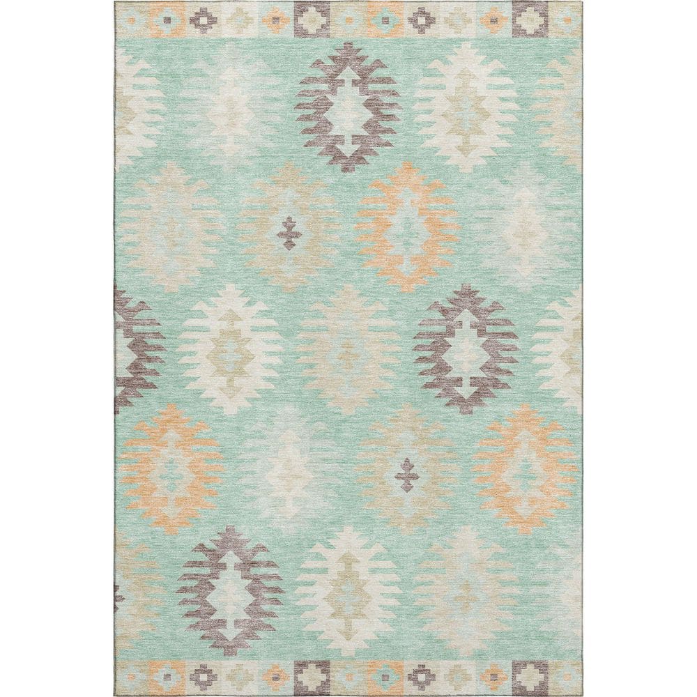Addison Rugs Mayfield Premium Machine Washable Abstract AMF983 Mint 9 ...
