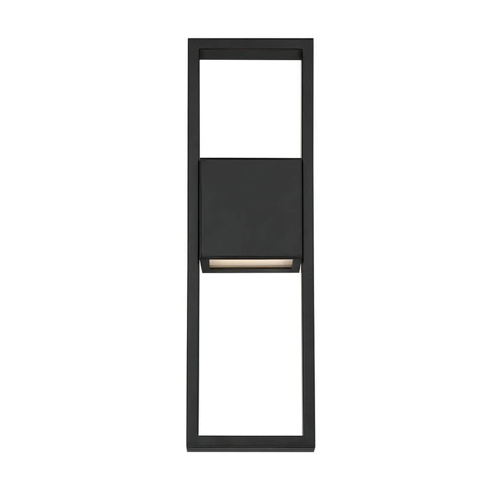Minimalist Black Aluminum 18" LED Wall Sconce with Dimmable Light