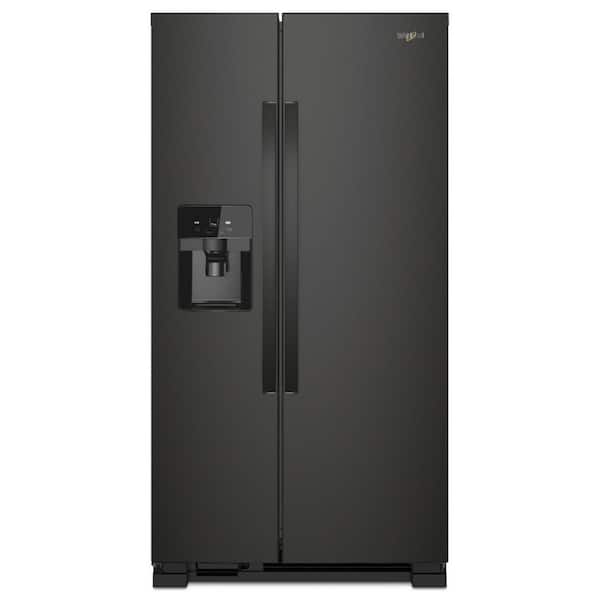 Whirlpool 21 cu. ft. Side by Side Refrigerator in Black WRS331SDHB