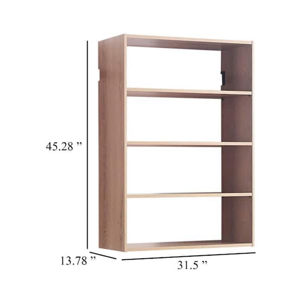 Benjara Vedz 31.5 in. W x 13.78 in. D Oak Brown Melamine Wall