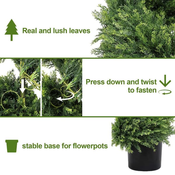 7 ft. Artificial Cypress Pine Tree, for Indoor Outdoor Home Office