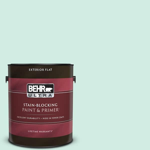 BEHR ULTRA 1 gal. Home Decorators Collection #HDC-MD-19 Soft Mint Flat Exterior Paint & Primer
