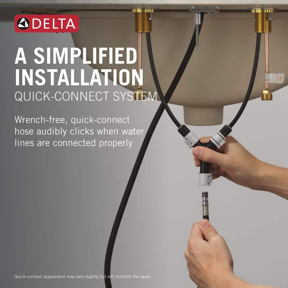 Matte Black Double Handle High Arc Widespread Bathroom Faucet