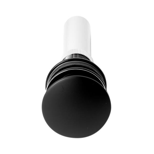 Alfi Brand AB8056-BM Black Matte Ceramic Mushroom Top Pop Up Drain for Sinks with Overflow